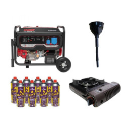 Купити Бензиновый генератор MAST GROUP RD9500E + газовая плитка Orcamp CK-505 + 4 газовых картриджа 400 мл