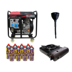 Купити Дизельный генератор MAST GROUP YH11000AE + газовая плитка Orcamp CK-505 + 4 газовых картриджа 400 мл