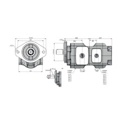 Купить Насос шестеренный KAZEL SAE B-15T AKSA 36+26 RIGHT 36+26 см³