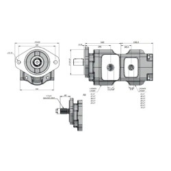 Купить Насос шестеренный KAZEL SAE B-15T AKSA 36+29 RIGHT 36+29 см³