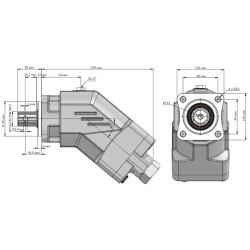 Купить Насос аксиально-поршневой с наклонным блоком KAZEL ISO FEYZ 107 LEFT 1 1/4"-1" 107 см³