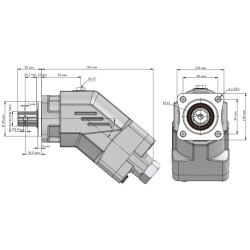 Купить Насос аксиально-поршневой с наклонным блоком KAZEL ISO FEYZ 23 LEFT 3/4 - 1/2" 23 см³