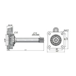 Купить Вал отбора мощности с плитой KAZEL на КОМ ZF-16 S 151-221