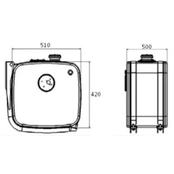 Купить Бак гидравлический KAZEL 425150001 алюминиевый боковой 100 л плита сверху