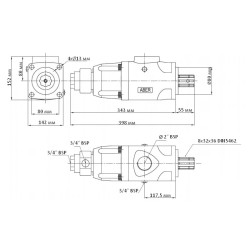 Купить Насос аксиально-поршневой ABER BHD53+53EN 2"-3/4"+3/4" 53+53 см³