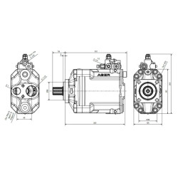 Купить Насос аксиально-поршневой ABER VDP110L 1"1/2", 1" 109,4 см³