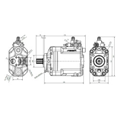 Купить Насос аксиально-поршневой ABER VDP125RY 121,4 см³