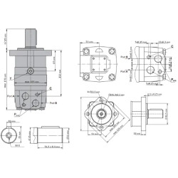 Купить Гидромотор героторный Mozioni BM3Y-125P10AY/T11 125 см³