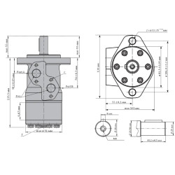 Купити Гідромотор героторний M+S Hydraulic MP50CD/4