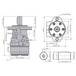 Купити Гідромотор героторний M+S Hydraulic МR100C/4