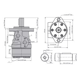 Купити Гідромотор героторний M+S Hydraulic МR250C/4