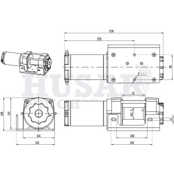 Купити Лебідка для квадроцикла Husar BST 3500 lbs synthetic 1587 кг 12 В