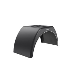 Купити Крило пластикове на причіп з білою смугою Domar DK3112, B=280 мм Domar Пластик Італія (1101113112)