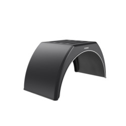 Купити Крило пластикове на причіп з білою смугою Domar DK3114, B=300 мм Domar Пластик Італія (1101113114)