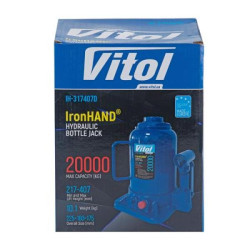 Купити Домкрат гідравлічний  телескоп  20 т картон. Висота піднімання  217-407 мм 9,7кг Iron Hand (IH-31740