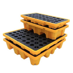 Купить Піддон для зберігання 4-х бочок або єврокуба IBC Pallet для локалізації протікання