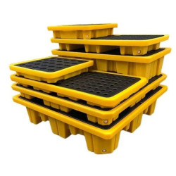 Купить Піддон для зберігання 4-х бочок або єврокуба IBC Pallet для локалізації протікання