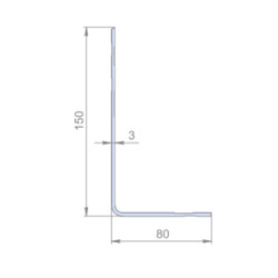 Купити Алюмінієвий профіль для бортів, 150х80 Алюміній Україна (2700678910)