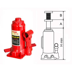 Купить Домкрат гидравлический бутылочный LIFTEC 6 т