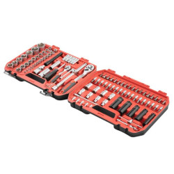 Купити Набір інструментів 1/2" & 1/4" 111од, IMPACT Cr-V головки подовжені 15,17,19,21,22 + подовжувач 125м