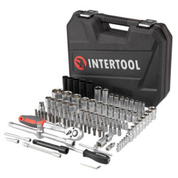 Купити Набір інструментів 1/2" & 1/4" 111од, IMPACT Cr-V головки подовжені 15,17,19,21,22 + подовжувач 125м