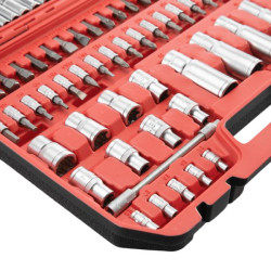 Купить Набір інструментів 1/2" & 1/4" 111од, IMPACT Cr-V головки 15,17,19,21,22 + подовжувач 125мм