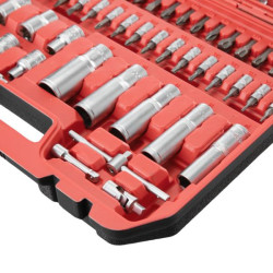 Купить Набір інструментів 1/2" & 1/4" 111од, IMPACT Cr-V головки 15,17,19,21,22 + подовжувач 125мм