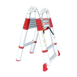 Купити Драбина алюмінієва універсальна розкладна телескопічна, 12 сход., 3,85 м, 150 кг