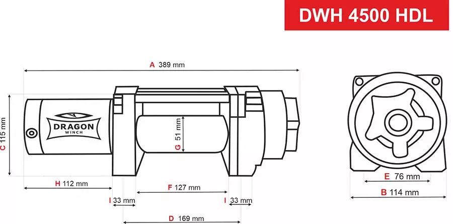 купить лебедку на квадроцикл Dragon Winch DWH 4500 HDL