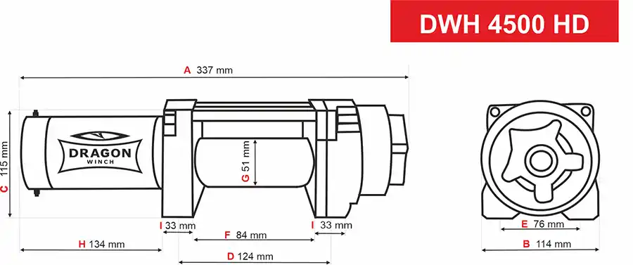 купить лебедку на квадроцикл Dragon Winch DWH 4500 HD