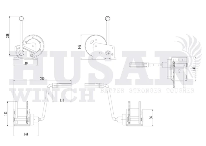 Лебідка ручна Husar BST RS 1800 lbs