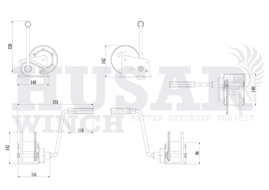 Лебедка ручная Husar BST RS 1800 lbs