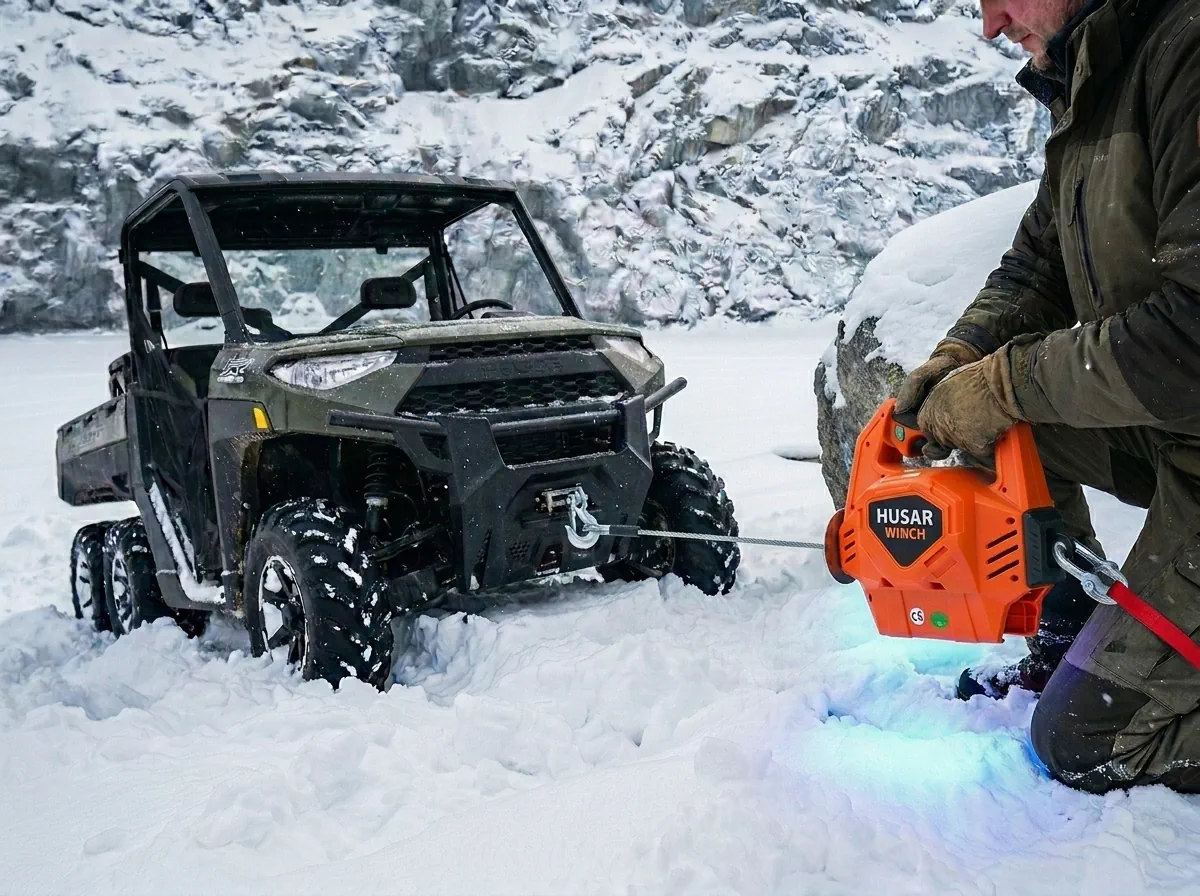 Лебідка акумуляторна переносна Husar Winch 1000 lbs Купити лебідку акумуляторну переносну Husar Winch 1000 lbs
